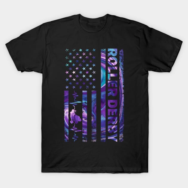 Roller Derby Flag T-Shirt by janayeanderson48214